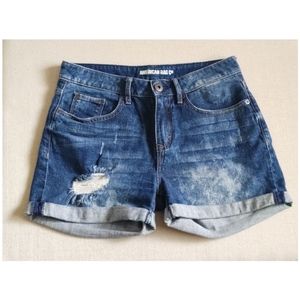 American Rag Distressed Blue Denim Shorts
